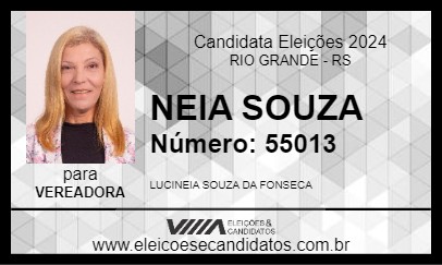 Candidato NEIA SOUZA 2024 - RIO GRANDE - Eleições