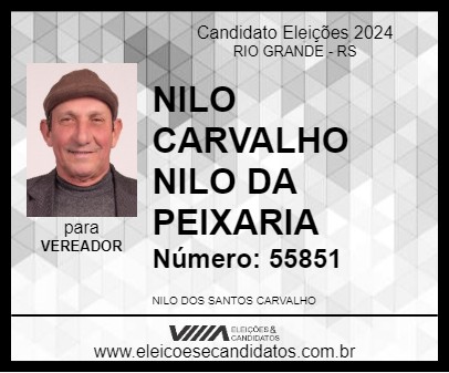 Candidato NILO CARVALHO NILO DA PEIXARIA 2024 - RIO GRANDE - Eleições