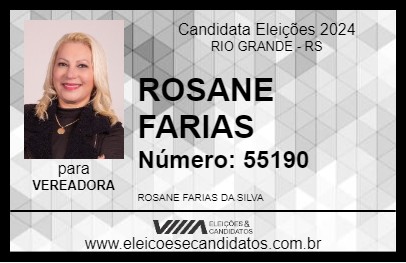 Candidato ROSANE FARIAS 2024 - RIO GRANDE - Eleições