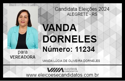 Candidato VANDA DORNELES 2024 - ALEGRETE - Eleições