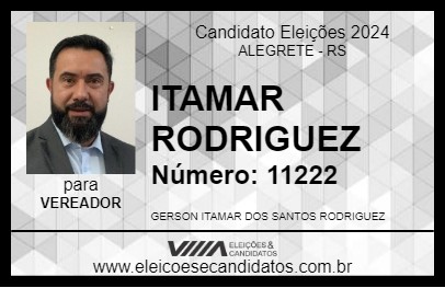 Candidato ITAMAR RODRIGUEZ 2024 - ALEGRETE - Eleições