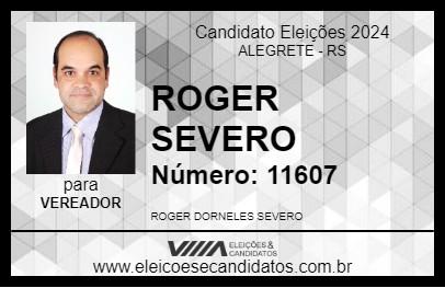 Candidato ROGER SEVERO 2024 - ALEGRETE - Eleições