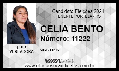 Candidato CELIA BENTO 2024 - TENENTE PORTELA - Eleições