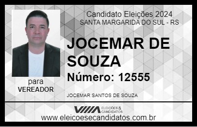 Candidato JOCEMAR DE SOUZA 2024 - SANTA MARGARIDA DO SUL - Eleições