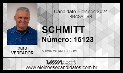 Candidato SCHMITT 2024 - BRAGA - Eleições