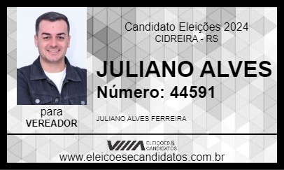 Candidato JULIANO ALVES 2024 - CIDREIRA - Eleições