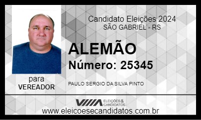 Candidato ALEMÃO 2024 - SÃO GABRIEL - Eleições