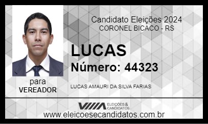 Candidato LUCAS 2024 - CORONEL BICACO - Eleições