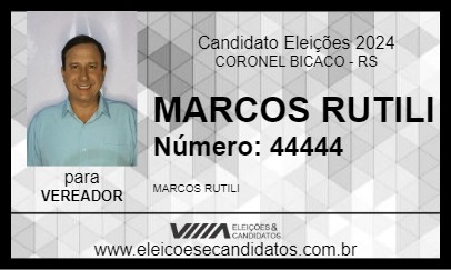 Candidato MARCOS RUTILI 2024 - CORONEL BICACO - Eleições