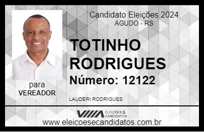 Candidato TOTINHO RODRIGUES 2024 - AGUDO - Eleições