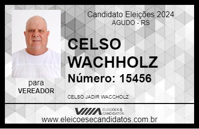 Candidato CELSO WACHHOLZ 2024 - AGUDO - Eleições