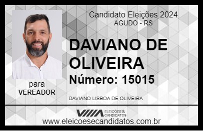 Candidato DAVIANO DE OLIVEIRA 2024 - AGUDO - Eleições