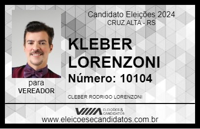 Candidato KLEBER LORENZONI 2024 - CRUZ ALTA - Eleições