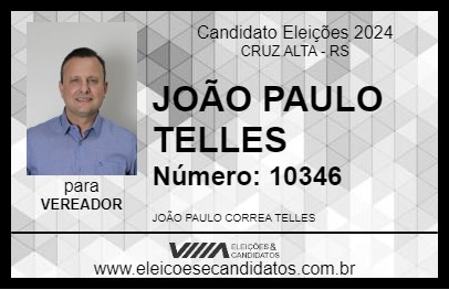 Candidato JOÃO PAULO TELLES 2024 - CRUZ ALTA - Eleições