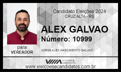 Candidato ALEX GALVAO 2024 - CRUZ ALTA - Eleições