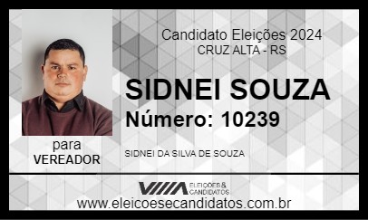 Candidato SIDNEI SOUZA 2024 - CRUZ ALTA - Eleições