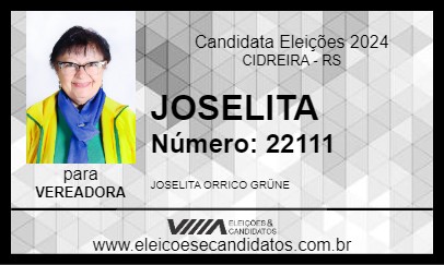 Candidato JOSELITA 2024 - CIDREIRA - Eleições