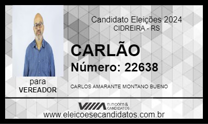 Candidato CARLÃO 2024 - CIDREIRA - Eleições