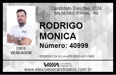 Candidato RODRIGO MONICA 2024 - BALNEÁRIO PINHAL - Eleições