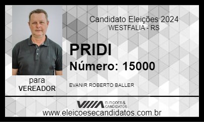 Candidato PRIDI 2024 - WESTFALIA - Eleições