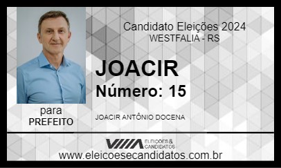 Candidato JOACIR 2024 - WESTFALIA - Eleições