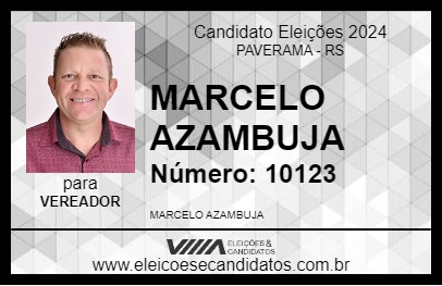 Candidato MARCELO AZAMBUJA 2024 - PAVERAMA - Eleições