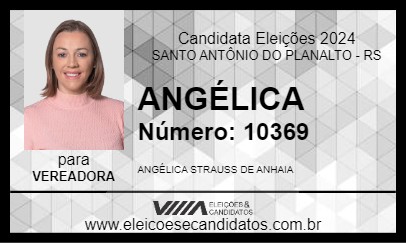 Candidato ANGÉLICA 2024 - SANTO ANTÔNIO DO PLANALTO - Eleições