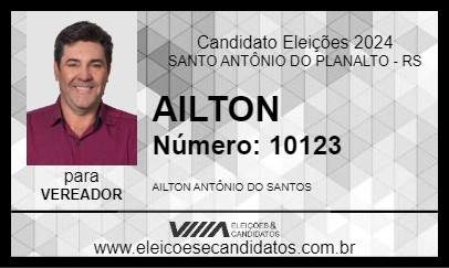 Candidato AILTON 2024 - SANTO ANTÔNIO DO PLANALTO - Eleições