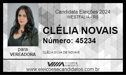 Candidato CLÉLIA NOVAIS 2024 - WESTFALIA - Eleições