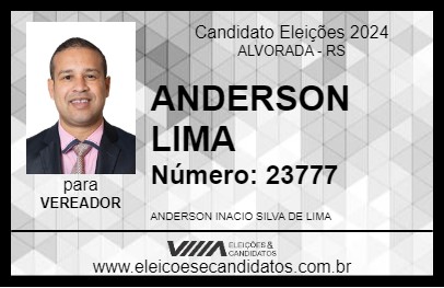 Candidato ANDERSON LIMA 2024 - ALVORADA - Eleições