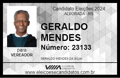 Candidato GERALDO MENDES 2024 - ALVORADA - Eleições