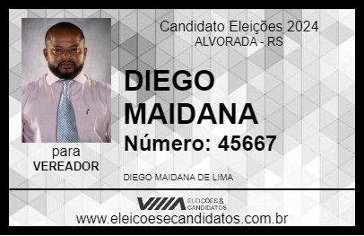 Candidato DIEGO MAIDANA 2024 - ALVORADA - Eleições