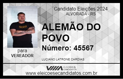 Candidato ALEMÃO DO POVO 2024 - ALVORADA - Eleições