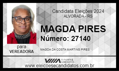 Candidato MAGDA PIRES 2024 - ALVORADA - Eleições