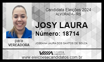 Candidato JOSY LAURA 2024 - ALVORADA - Eleições