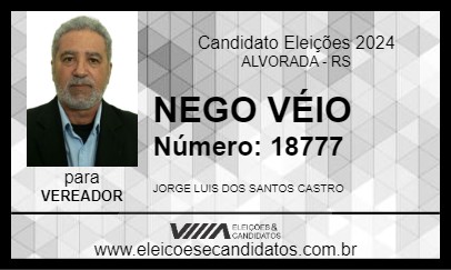 Candidato NEGO VÉIO 2024 - ALVORADA - Eleições