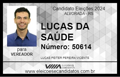 Candidato LUCAS DA SAÚDE 2024 - ALVORADA - Eleições