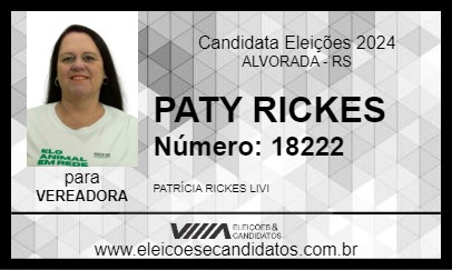 Candidato PATY RICKES 2024 - ALVORADA - Eleições