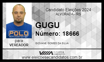 Candidato GUGU 2024 - ALVORADA - Eleições