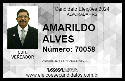 Candidato AMARILDO ALVES 2024 - ALVORADA - Eleições