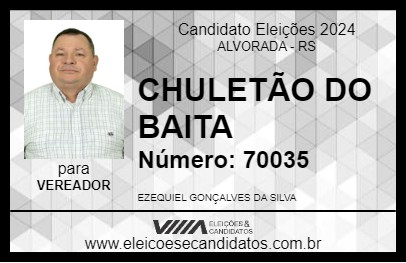 Candidato CHULETÃO DO BAITA 2024 - ALVORADA - Eleições