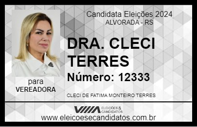 Candidato DRA. CLECI TERRES 2024 - ALVORADA - Eleições