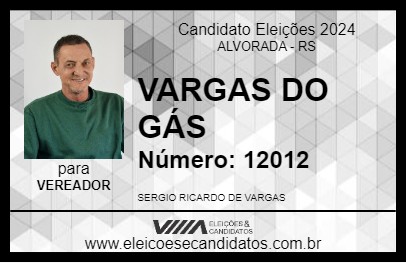 Candidato VARGAS DO GÁS 2024 - ALVORADA - Eleições