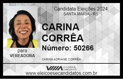 Candidato CARINA CORRÊA 2024 - SANTA MARIA - Eleições