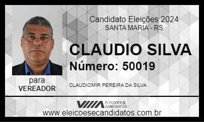 Candidato CLAUDIO SILVA 2024 - SANTA MARIA - Eleições