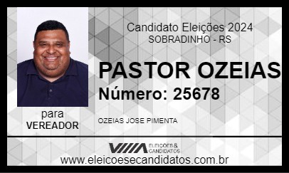 Candidato PASTOR OZEIAS 2024 - SOBRADINHO - Eleições