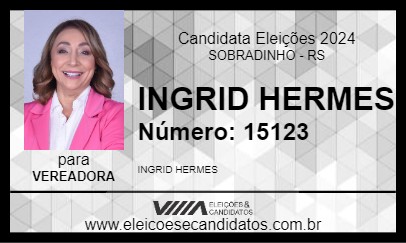 Candidato INGRID HERMES 2024 - SOBRADINHO - Eleições