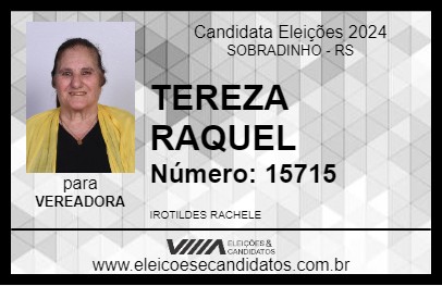 Candidato TEREZA RAQUEL 2024 - SOBRADINHO - Eleições