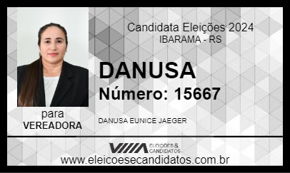 Candidato DANUSA 2024 - IBARAMA - Eleições