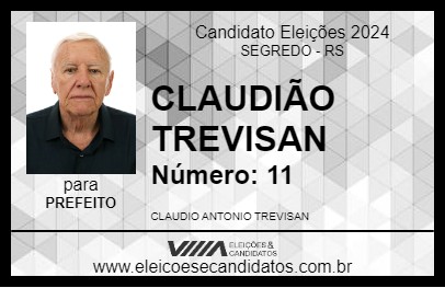 Candidato CLAUDIÃO TREVISAN 2024 - SEGREDO - Eleições